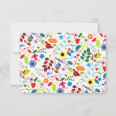 ボホモダンシックフローラウェディングRSVP 出欠カード (裏面)