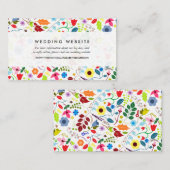ボホモダンシックフローラズ結婚ウェブサイト エンクロージャーカード (正面/裏面)