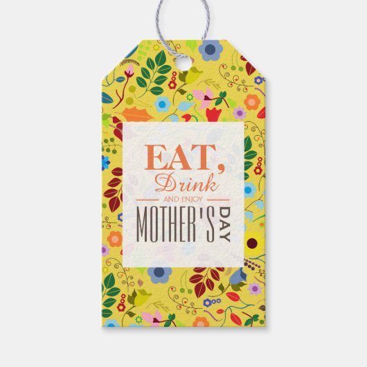 ボホモダンシックフローラマザーズデイ ギフトタグ (正面)