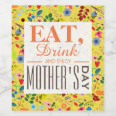 ボホモダンシックフローラマザーズデイ ワインラベル (シングルラベル)