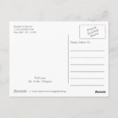 ボホモダンシックフローラ結婚ズサンキュー ポストカード (裏面)