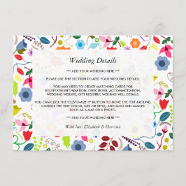 ボホモダンシックフローラ結婚ズ詳細 エンクロージャーカード