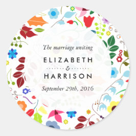 ボホモダンシックフローラ結婚ズ ラウンドシール