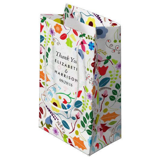 ボホモダンシックフローラ結婚式の引き出物 スモールペーパーバッグ (正面アングル)