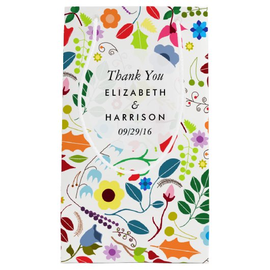 ボホモダンシックフローラ結婚式の引き出物 スモールペーパーバッグ (正面)