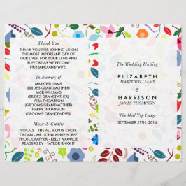 ボホモダンシックフローラ結婚式 プログラム