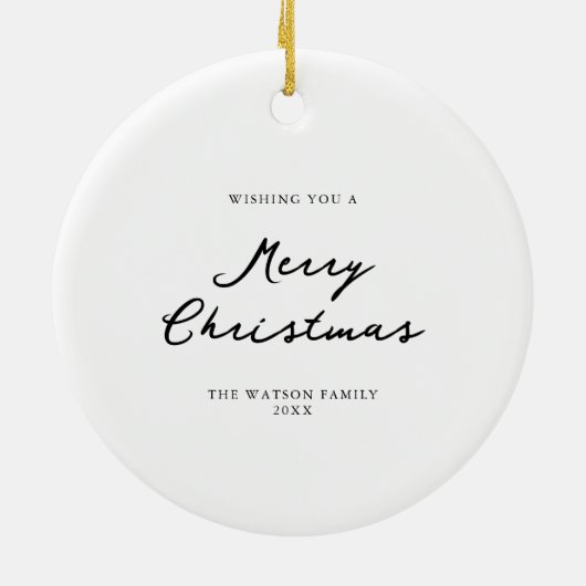 ボホモダンシックリースフローラクリスマスフォト セラミックオーナメント (裏面)