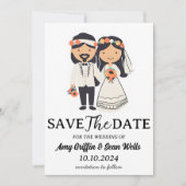 ボホモダンシック秋日付カードを保存 招待状 (正面)