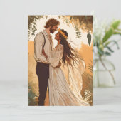 ボホモダンシック秋日付カードを保存 招待状 (スタンド正面)