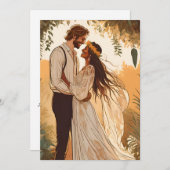 ボホモダンシック秋日付カードを保存 招待状 (正面/裏面)