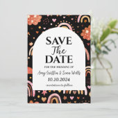 ボホモダンシック秋日付カードを保存 招待状 (スタンド正面)