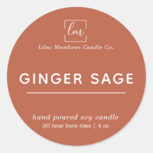 ボホモダンシック粘土ロゴキャンドルラウンドラベル