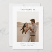 ボホモダンシンプル2写真結婚ズ 招待状 (正面)