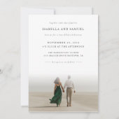 ボホモダンシンプル2写真結婚ズ 招待状 (裏面)