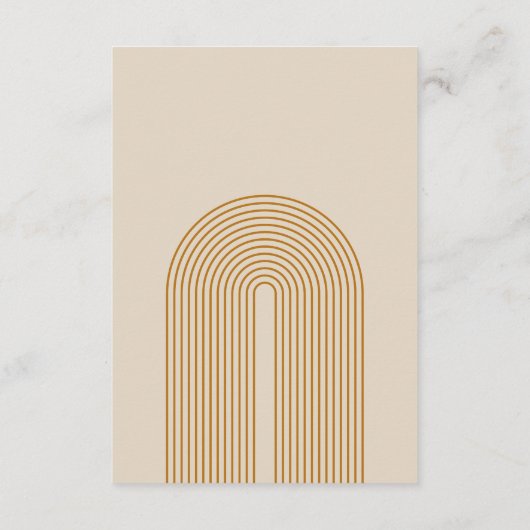 ボホモダンジオメトリックアーチゴールデンベージュ結婚ズ エンクロージャーカード (裏面)