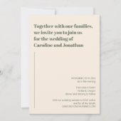 ボホモダンジオメトリックブルーグリーンピンク結婚ズ 招待状 (正面)