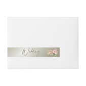 ボホモダンセージオリーブフローラトロピカルパンパスグラス ラップアラウンド宛名ラベル (正面)