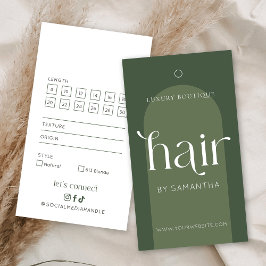 ボホモダンセージグリーンヘアエクステンションつるラベル