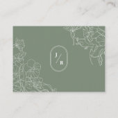 ボホモダンセージグリーン結婚ズ詳細 エンクロージャーカード (裏面)