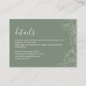 ボホモダンセージグリーン結婚ズ詳細 エンクロージャーカード (正面)