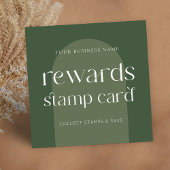 ボホモダンセージグリーン美しいヘアサロン ロイヤリティカード