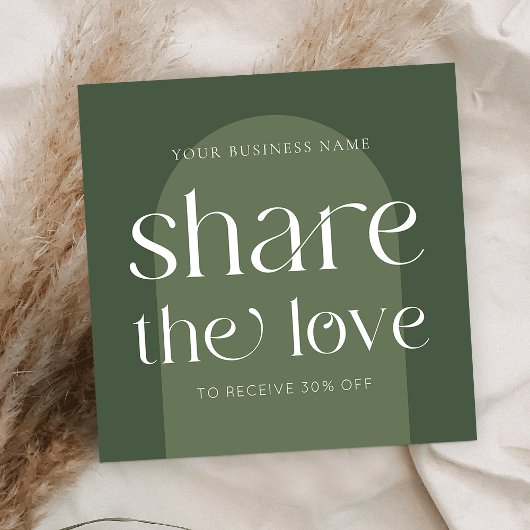 ボホモダンセージ緑が友人の美しいサロン 紹介カード