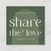 ボホモダンセージ緑が友人の美しいサロン 紹介カード (正面)