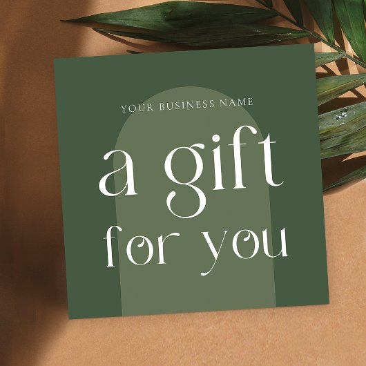 ボホモダンセージ緑のビジネスのギフト券 スクエア名刺