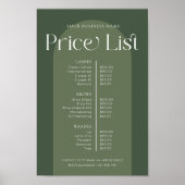 ボホモダンセージ緑の髪の爪、 ネイルサロン価格表 ポスター (正面)