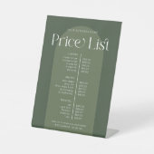 ボホモダンセージ緑の髪の爪、 ネイルサロン価格表 台座サイン (正面)