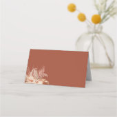 ボホモダンテラコタ素朴結婚ス プレイスカード (裏面)