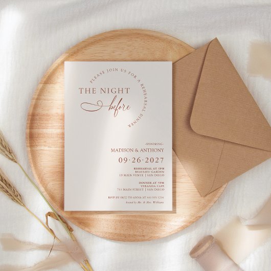 ボホモダンテラコッタスクリプトリハーサルディナー 招待状