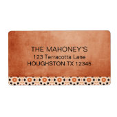 ボホモダンテラコッタタイル南西アドレス ラベル (正面)