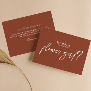 ボホモダンテラコッタフラワーガールプロポーザル