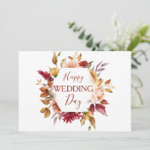ボホモダンテラコッタフローラハッピーウェディングデー カード (スタンド正面)
