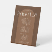 ボホモダンテラコッタヘア爪、 ネイルサロン価格表 台座サイン (正面)