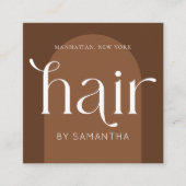 ボホモダンテラコッタユニーク美容師サロン スクエア名刺 (正面)
