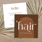 ボホモダンテラコッタユニーク美容師サロン スクエア名刺