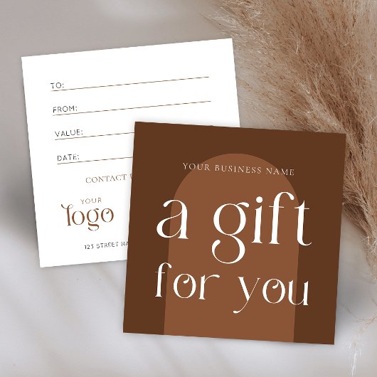 ボホモダンテラコッタ商品券 スクエア名刺