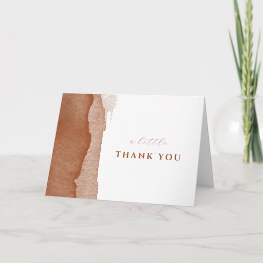 ボホモダンテラコッタ砂漠グラデーション赤ちゃんシャワー サンキューカード (正面)