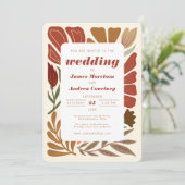 ボホモダンテラコッタ秋フローラ結婚ズ 招待状 (スタンド正面)