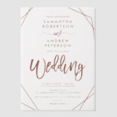 ボホモダンテラコッタ結婚のテラリウム ベラム紙招待状 (正面)