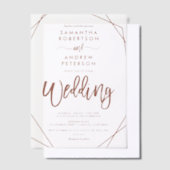 ボホモダンテラコッタ結婚のテラリウム ベラム紙招待状 (オフセット)