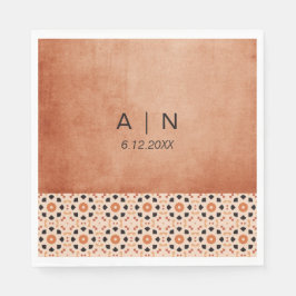 ボホモダンテラコッタ結婚タイル スタンダードランチョンナプキン