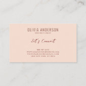 ボホモダンテラ自然コッタフローラアーチユニーク 名刺 (裏面)