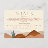 ボホモダンデザートテラコッタ結婚の詳細 エンクロージャーカード (正面)