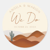ボホモダンデザートテラコッタ結婚ズ ラウンドシール (正面)