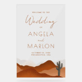 ボホモダンデザートマウン結婚テンへようこそ アクリルサイン (正面)