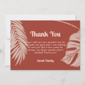 ボホモダントロピカルビーチ葉ベビーシャワー サンキューカード (正面)