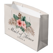 ボホモダントロピカルリーフメイド・オブ・オーナー（花嫁付き添い人） ラージペーパーバッグ (裏面アングル)